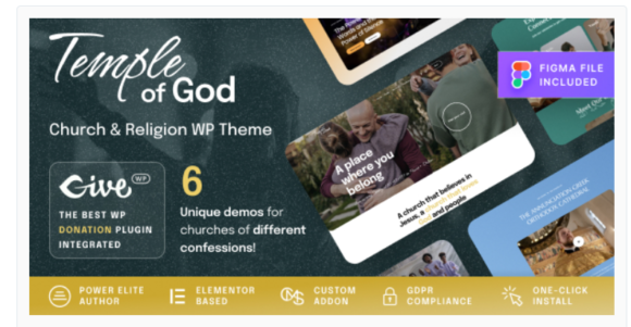 Temple of God - Religion and Church WordPress Theme