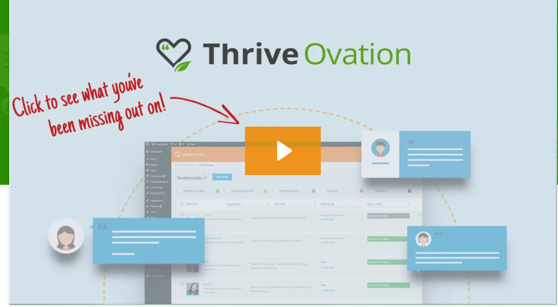 Thrive-Ovation Wordpress Plugin