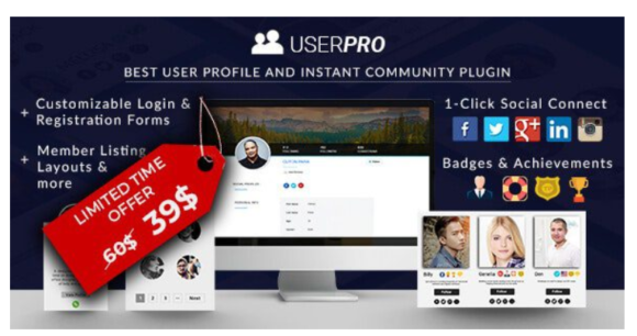UserPro  – Community and User Profile WordPress Plugin