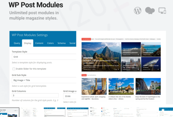 WP Post Modules for News & Magazine Plugin