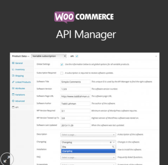 WooCommerce API Manager Plugin