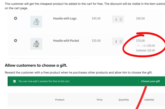 WooCommerce Buy One Get One Free plugin