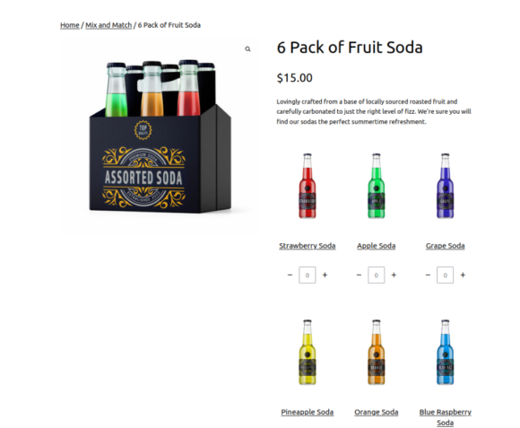WooCommerce Mix and Match Products plugin